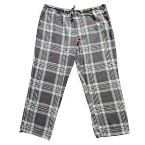Men's Grey Plaid Pajama Pants, XXL, Drawstring, Old Navy